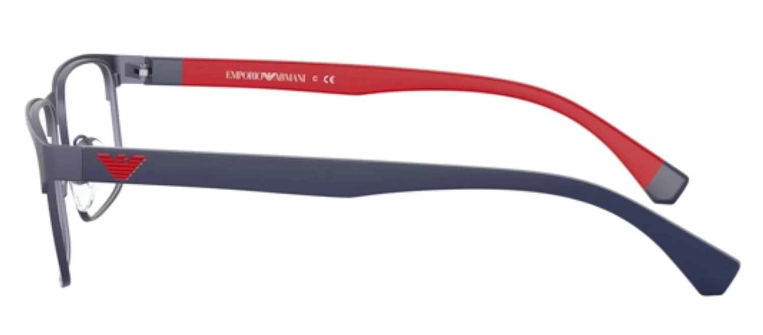 Emporio Armani EA 1105 3092 Rectangle Metal Blue Eyeglasses with Logo Stamped Demo Lenses sold by Gaffos product image thumbnail 3
