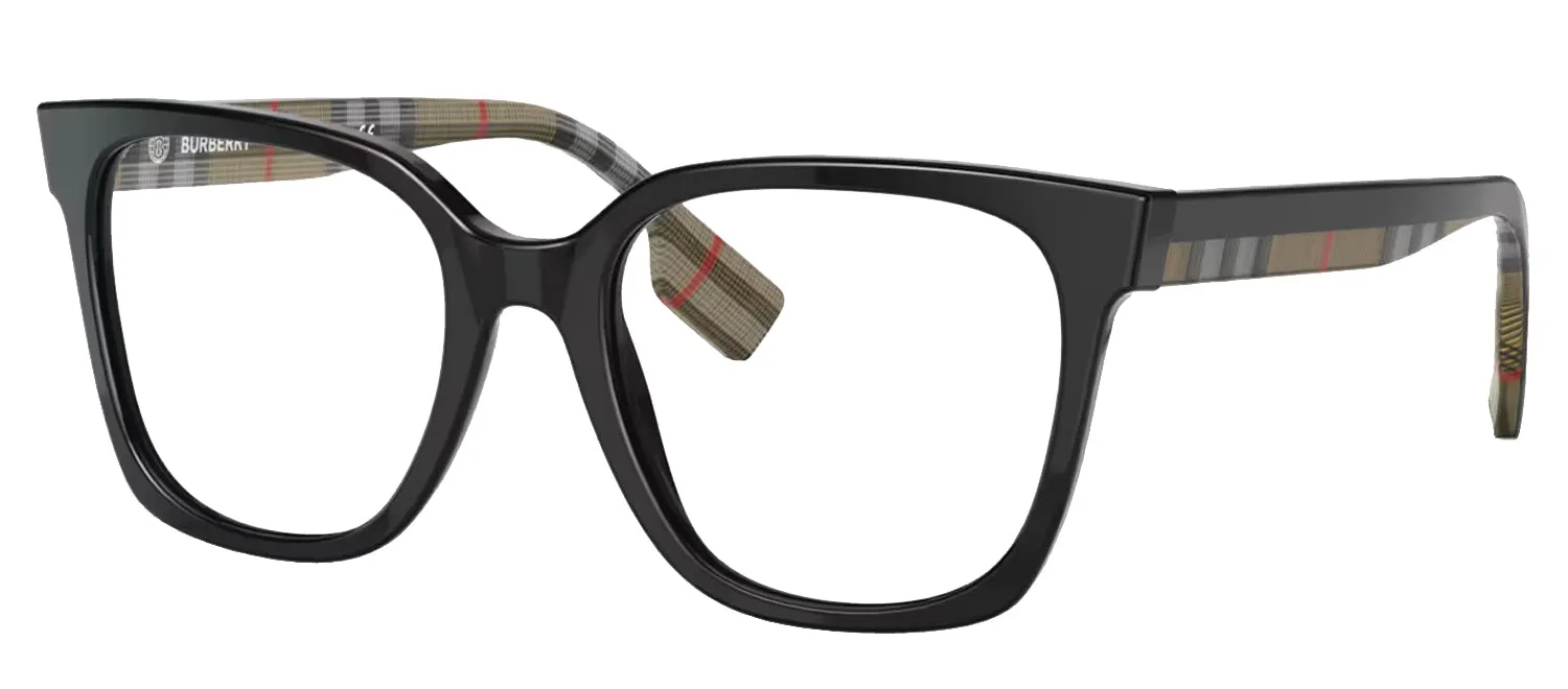 Burberry EVELYN BE 2347 3942 Square Plastic Black Eyeglasses with Logo Stamped Demo Lenses sold by Gaffos product image thumbnail 2