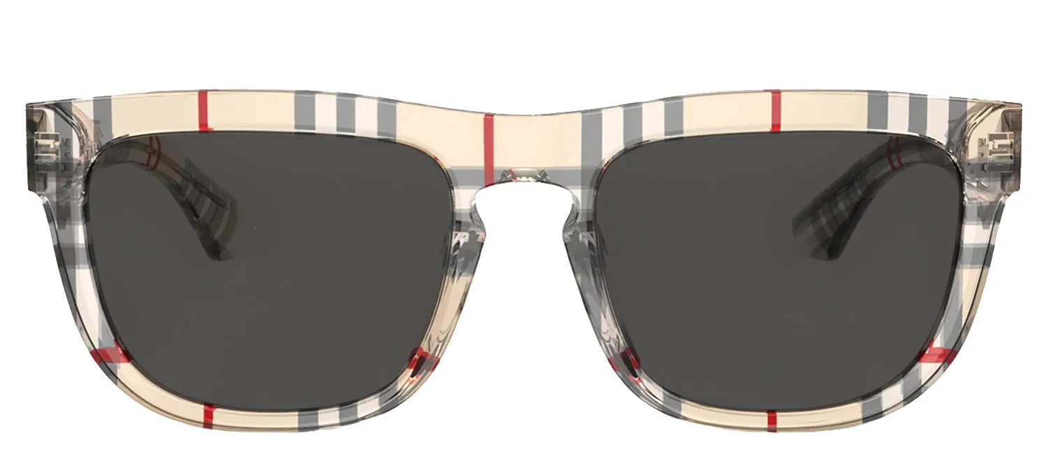 Burberry BE 4431U 412287 Square Plastic Multicolor Sunglasses with Grey Lens sold by Gaffos