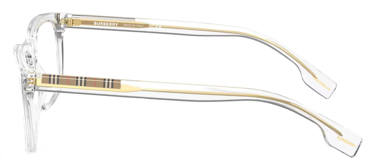 Burberry ELM BE 2334 3024 Rectangle Plastic Clear Eyeglasses with Logo Stamped Demo Lenses sold by Gaffos product image thumbnail 3