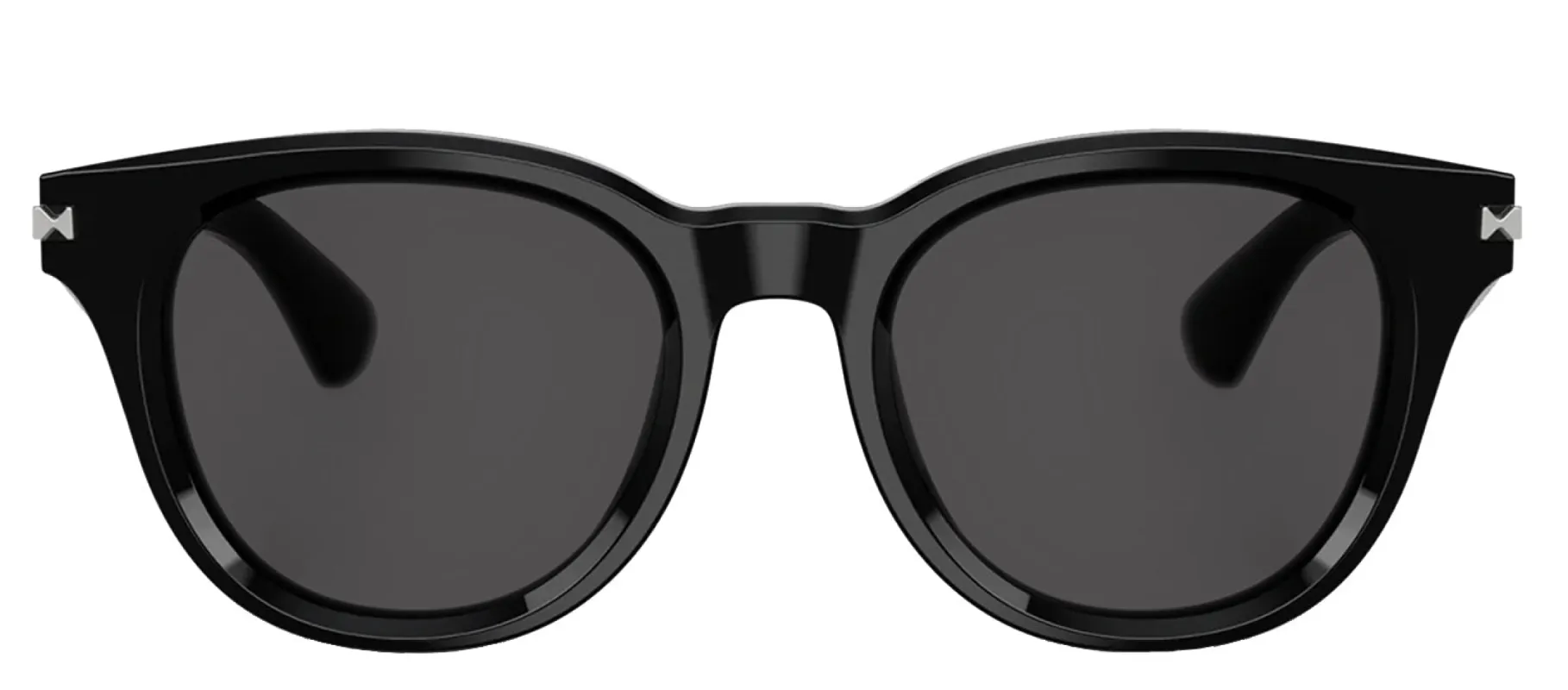 Burberry BE 4439 300187 Round Plastic Black Sunglasses with Grey Lens sold by Gaffos