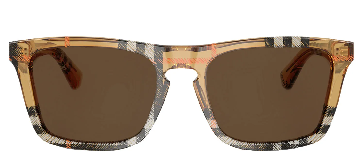 Burberry BE 4434 414673 Square Plastic Multicolor Sunglasses with Brown Lens sold by Gaffos