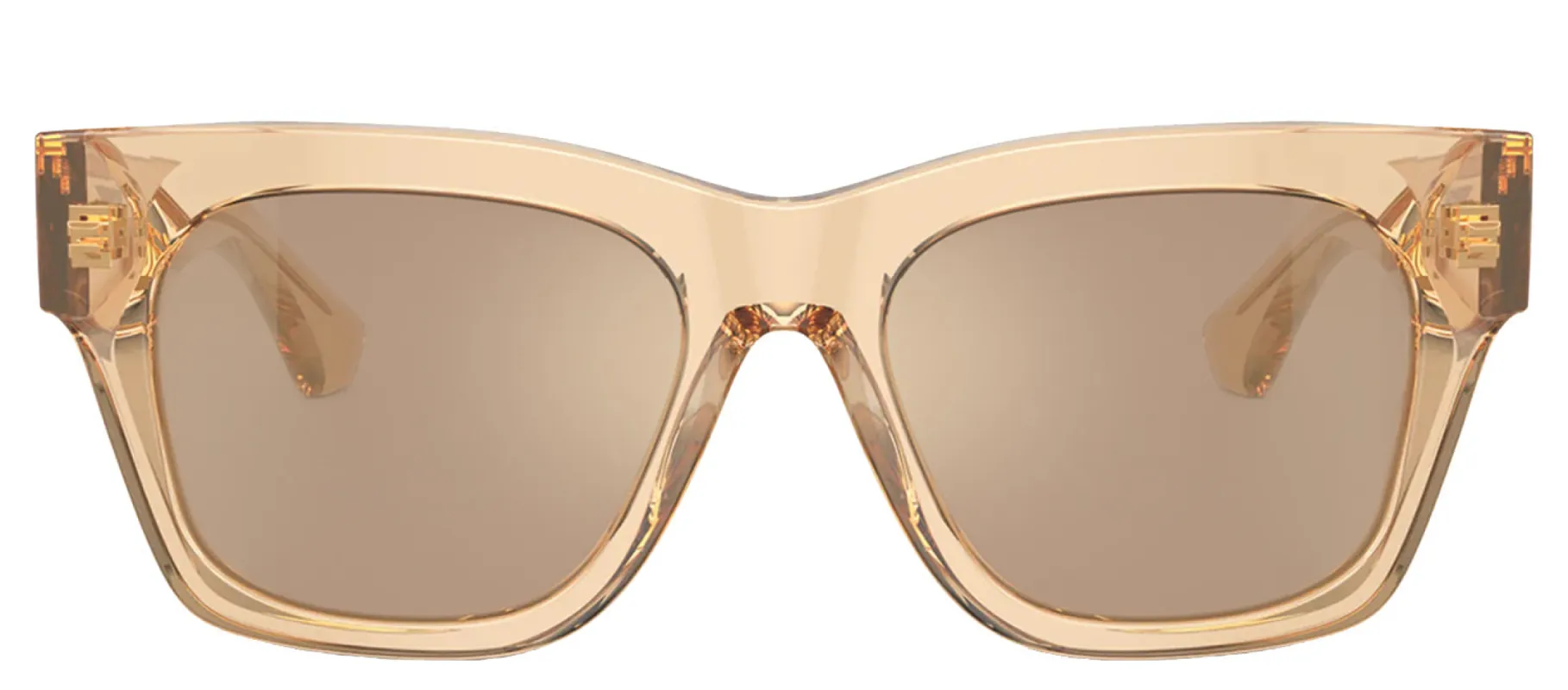 Burberry BE 4424 40625A Square Plastic Brown Sunglasses with Brown Mirror Lens made by Burberry