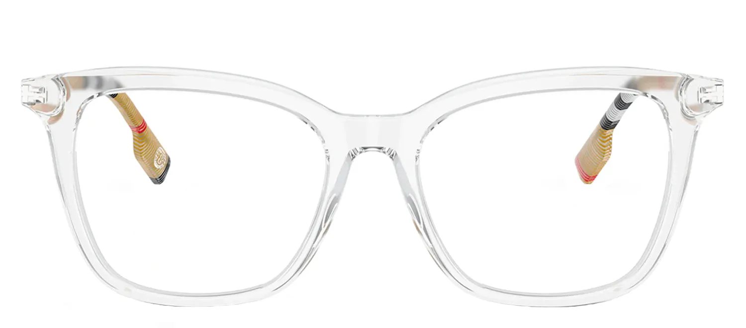 Burberry BE 2390 3889 Square Plastic Clear Eyeglasses with Logo Stamped Demo Lenses sold by Gaffos