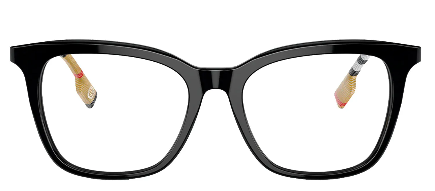 Burberry BE 2390 3853 Square Plastic Black Eyeglasses with Logo Stamped Demo Lenses sold by Gaffos