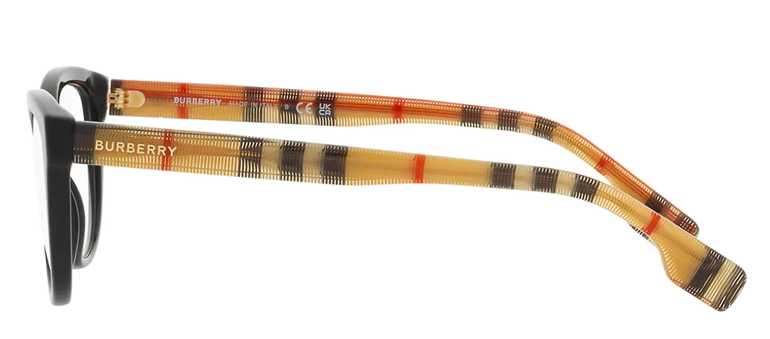 Burberry ESME BE 2357 3757 Square Plastic Black Eyeglasses with Logo Stamped Demo Lenses sold by Gaffos product image thumbnail 3