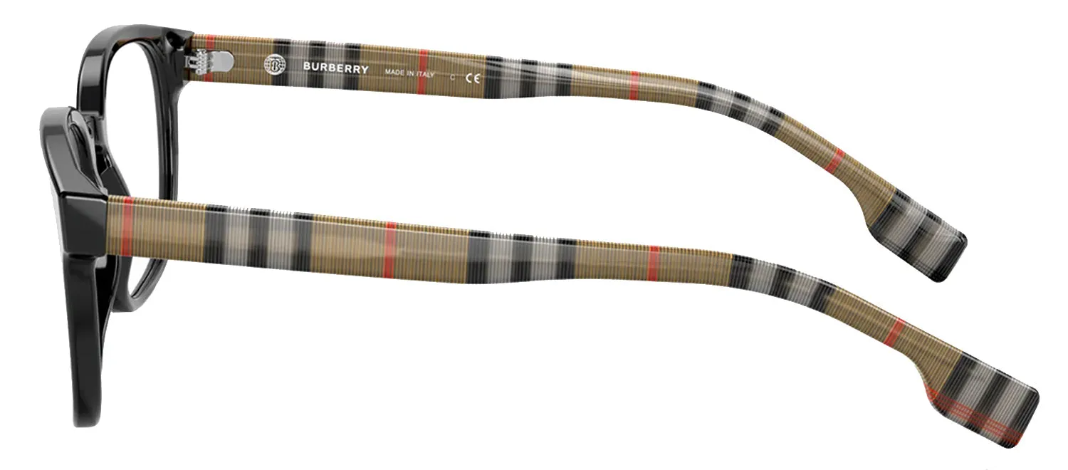 Burberry EDISON BE 2344 3952 Square Plastic Black Eyeglasses with Logo Stamped Demo Lenses sold by Gaffos product image thumbnail 3