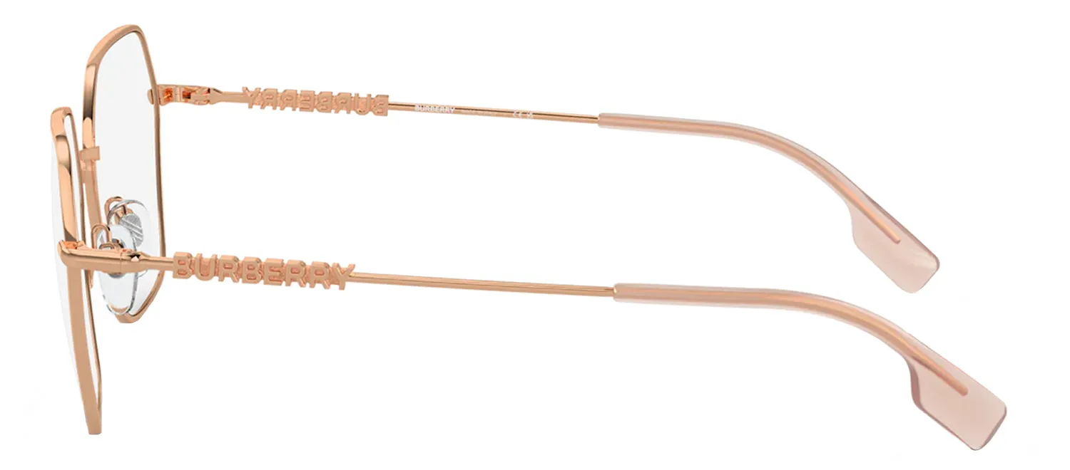 Burberry BE 1381 1337 Irregular Metal Gold Eyeglasses with Logo Stamped Demo Lenses sold by Gaffos product image thumbnail 3