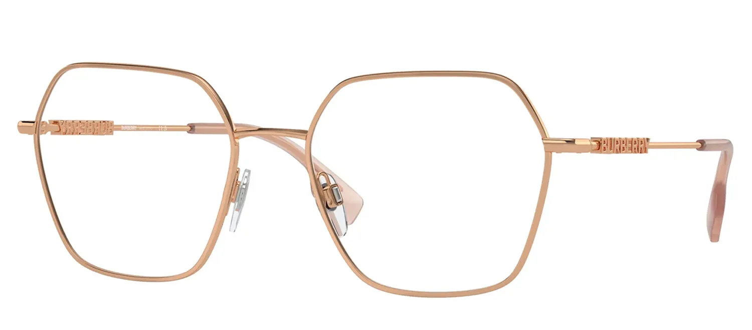 Burberry BE 1381 1337 Irregular Metal Gold Eyeglasses with Logo Stamped Demo Lenses sold by Gaffos product image thumbnail 2