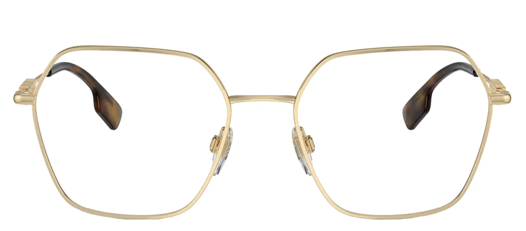 Burberry BE 1381 1109 Irregular Metal Gold Eyeglasses with Logo Stamped Demo Lenses sold by Gaffos