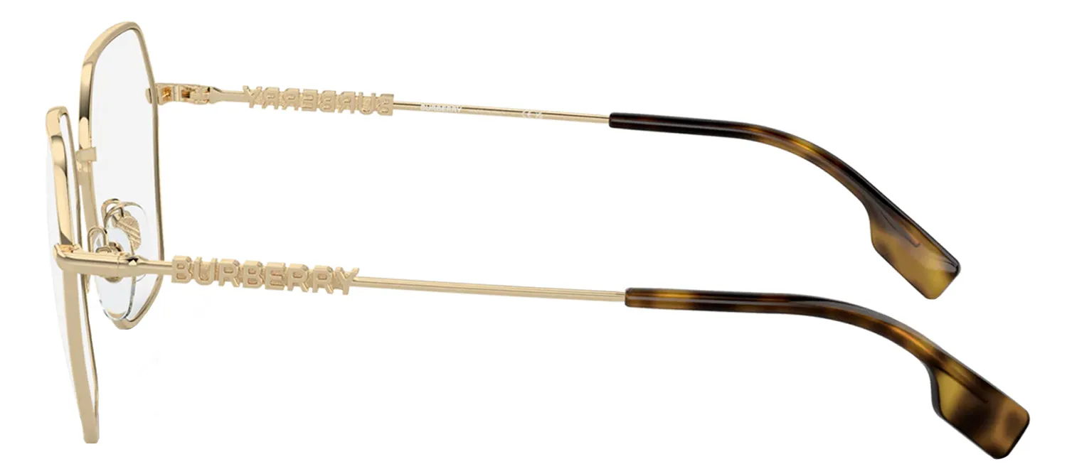 Burberry BE 1381 1109 Irregular Metal Gold Eyeglasses with Logo Stamped Demo Lenses sold by Gaffos product image thumbnail 3