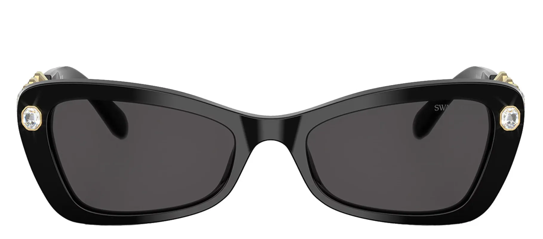 Swarovski SK 6033 100187 Butterfly Plastic Black Sunglasses with Grey Lens sold by Gaffos