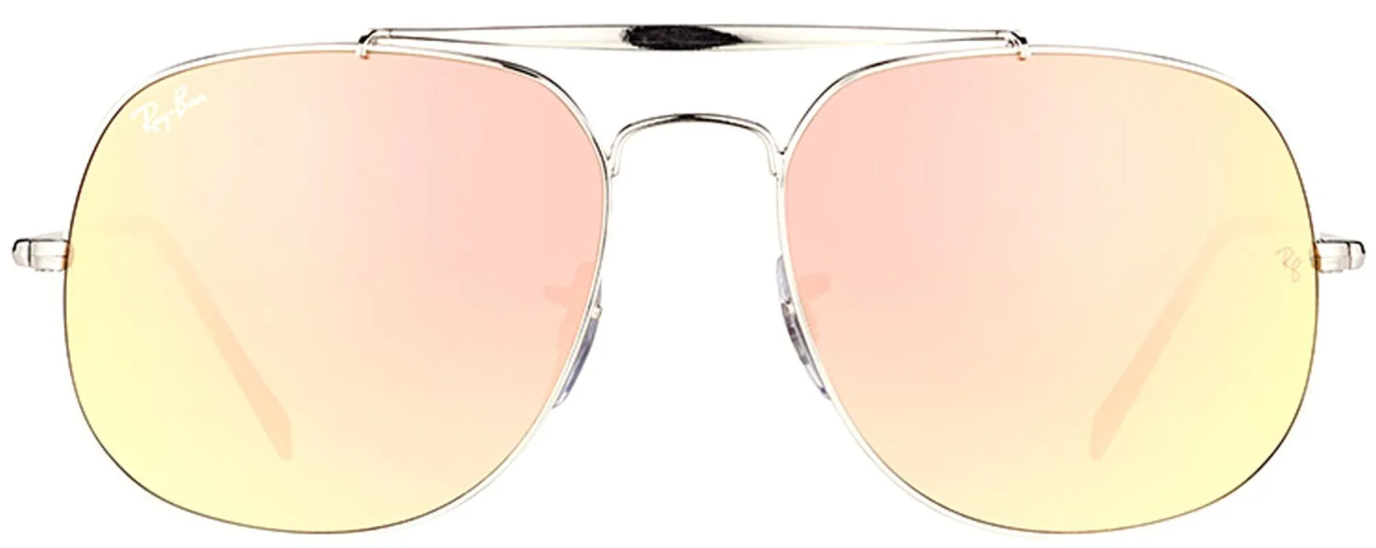 Ray-Ban RB 3561 003/7O Aviator Metal Silver Sunglasses with Pink Mirrored, Gradient Lens sold by Gaffos
