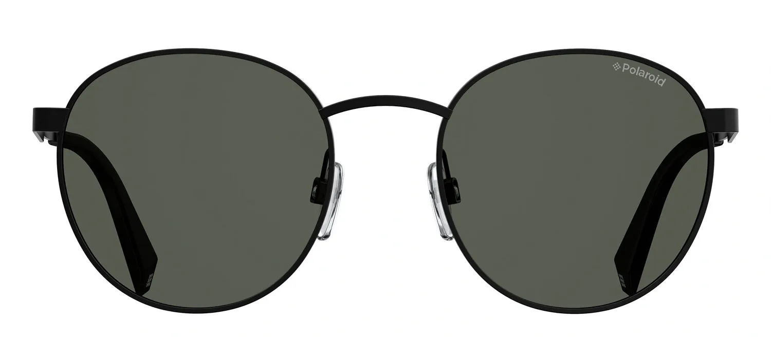 Polaroid PLD 2053/S 807_M9 Panthos Metal Black Sunglasses with Grey Polarized Lens sold by Gaffos