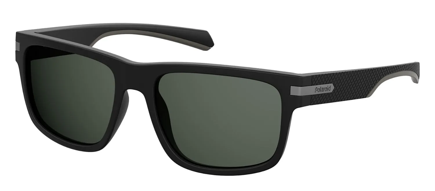 Polaroid PLD 2066/S 003_M9 Rectangle Plastic Black Sunglasses with Grey Polarized Lens sold by Gaffos product image thumbnail 2