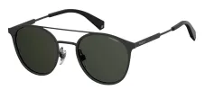 Polaroid PLD 2052/S 807_M9 Round Metal Black Sunglasses with Grey Polarized Lens sold by Gaffos