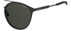 Polaroid PLD 2052/S 807_M9 Round Metal Black Sunglasses with Grey Polarized Lens sold by Gaffos