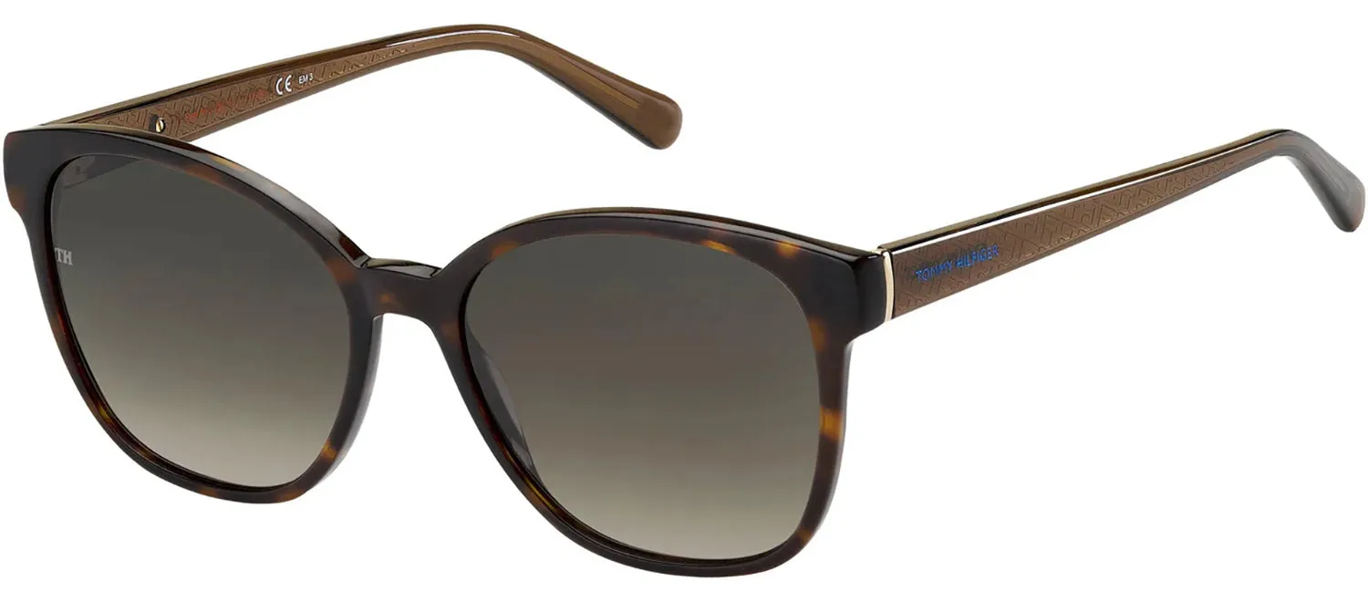 Tommy Hilfiger TH 1811/S 086_HA Square Plastic Havana Sunglasses with Brown Gradient Lens sold by Gaffos product image thumbnail 2