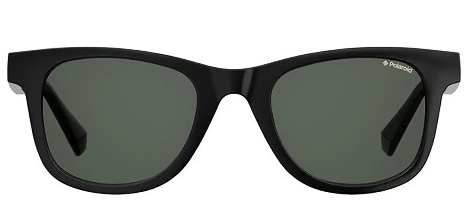 Polaroid PLD 1016/S/NEW 807_M9 Square Plastic Black Sunglasses with Grey Polarized Lens sold by Gaffos