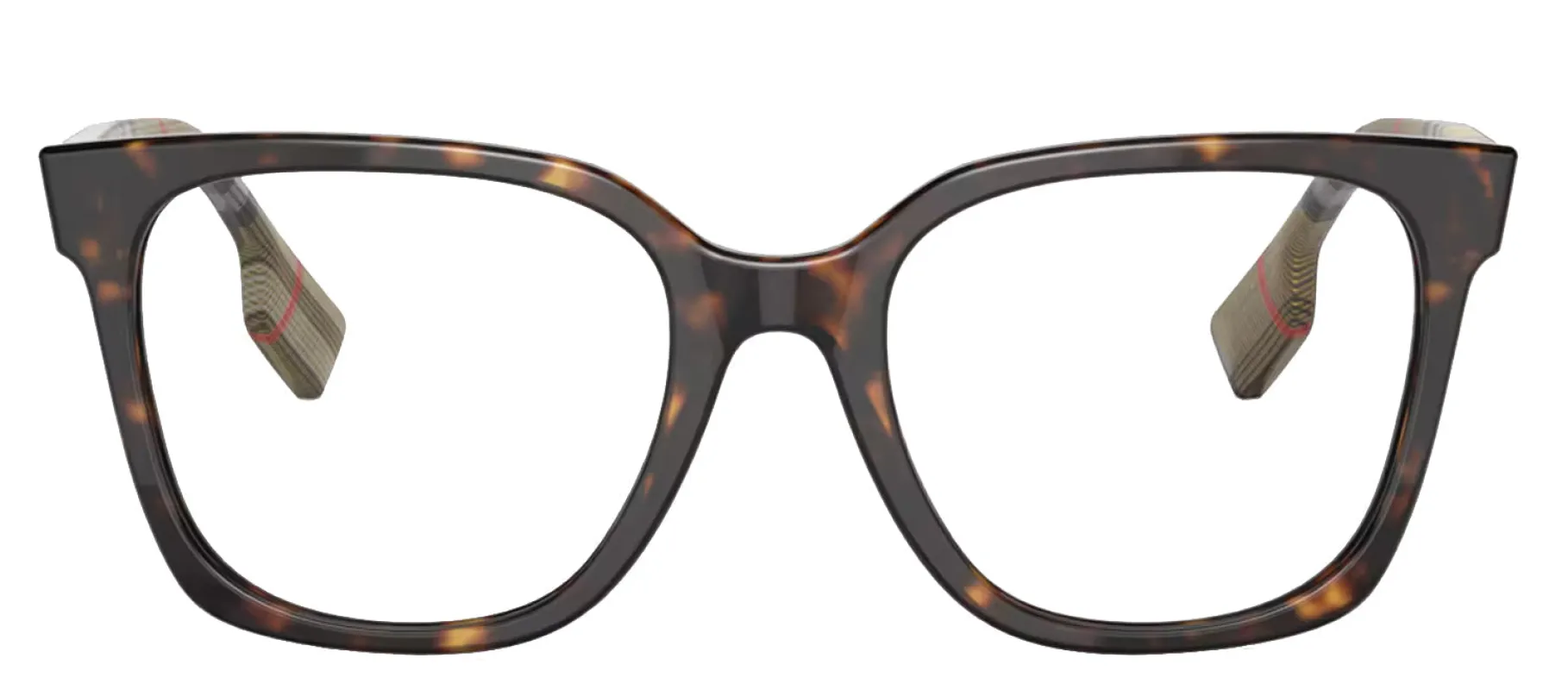 Burberry EVELYN BE 2347 3943 Square Plastic Havana Eyeglasses with Logo Stamped Demo Lenses sold by Gaffos