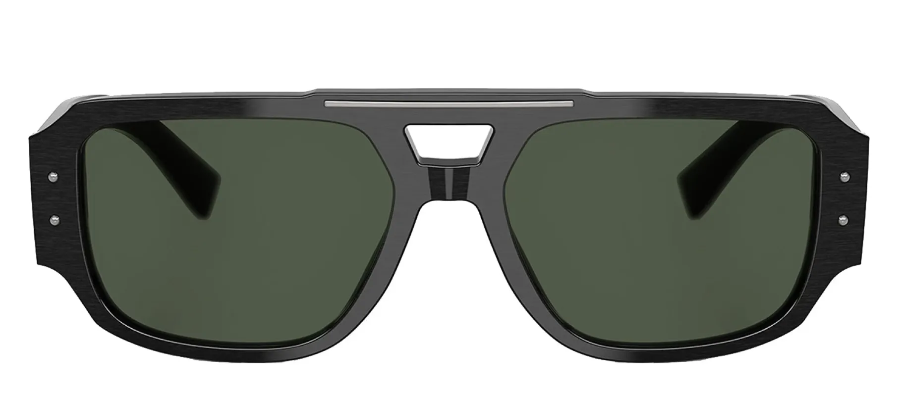 Dolce & Gabbana DG 4482 28209A Pilot Plastic Black Sunglasses with Green Polarized Lens sold by Gaffos