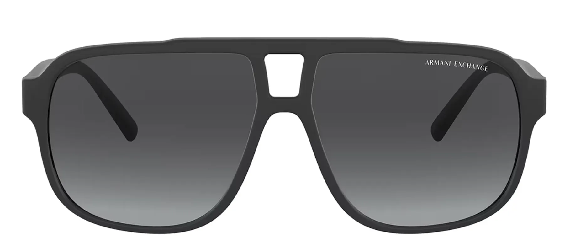 Armani Exchange AX 4104S 80788G Rectangle Plastic Black Sunglasses with Grey Gradient Lens sold by Gaffos