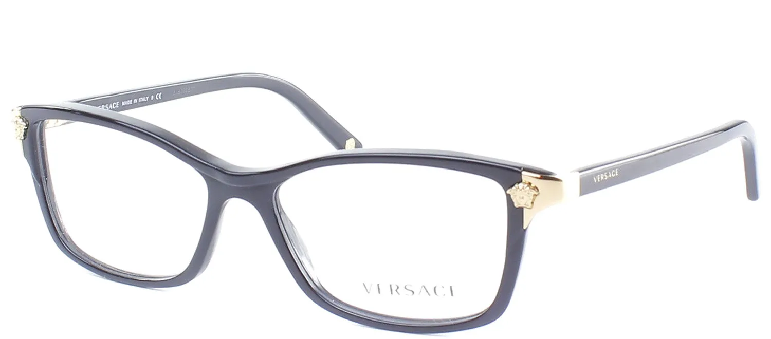Versace VE 3156 GB1 Square Plastic Black Eyeglasses with Demo Lens sold by Gaffos product image thumbnail 2
