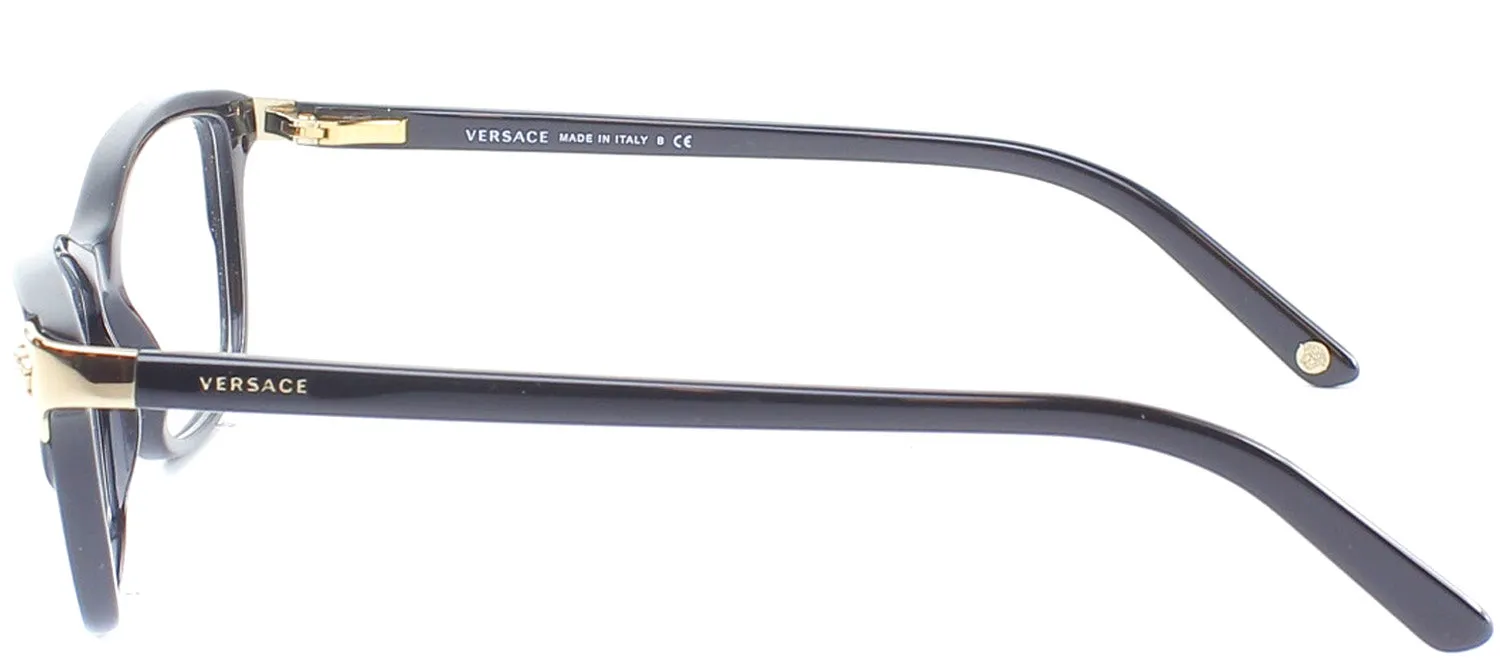 Versace VE 3156 GB1 Square Plastic Black Eyeglasses with Demo Lens sold by Gaffos product image thumbnail 3