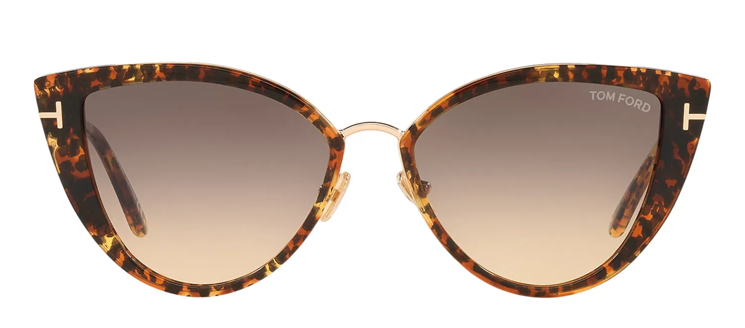 Tom Ford TF 868 52B Cat-Eye Plastic Havana Sunglasses with Grey Gradient Lens sold by Gaffos