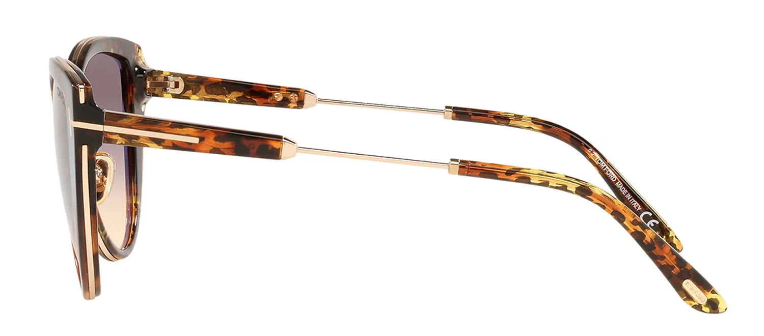 Tom Ford TF 868 52B Cat-Eye Plastic Havana Sunglasses with Grey Gradient Lens sold by Gaffos product image thumbnail 3