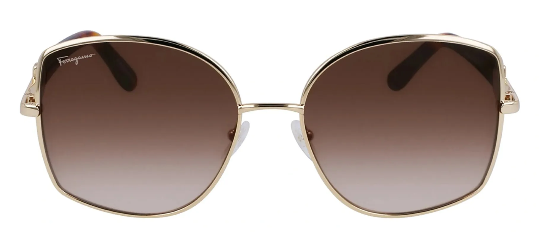 Salvatore Ferragamo SF 304S 745 Butterfly Metal Gold Sunglasses with Brown Gradient Lens sold by Gaffos
