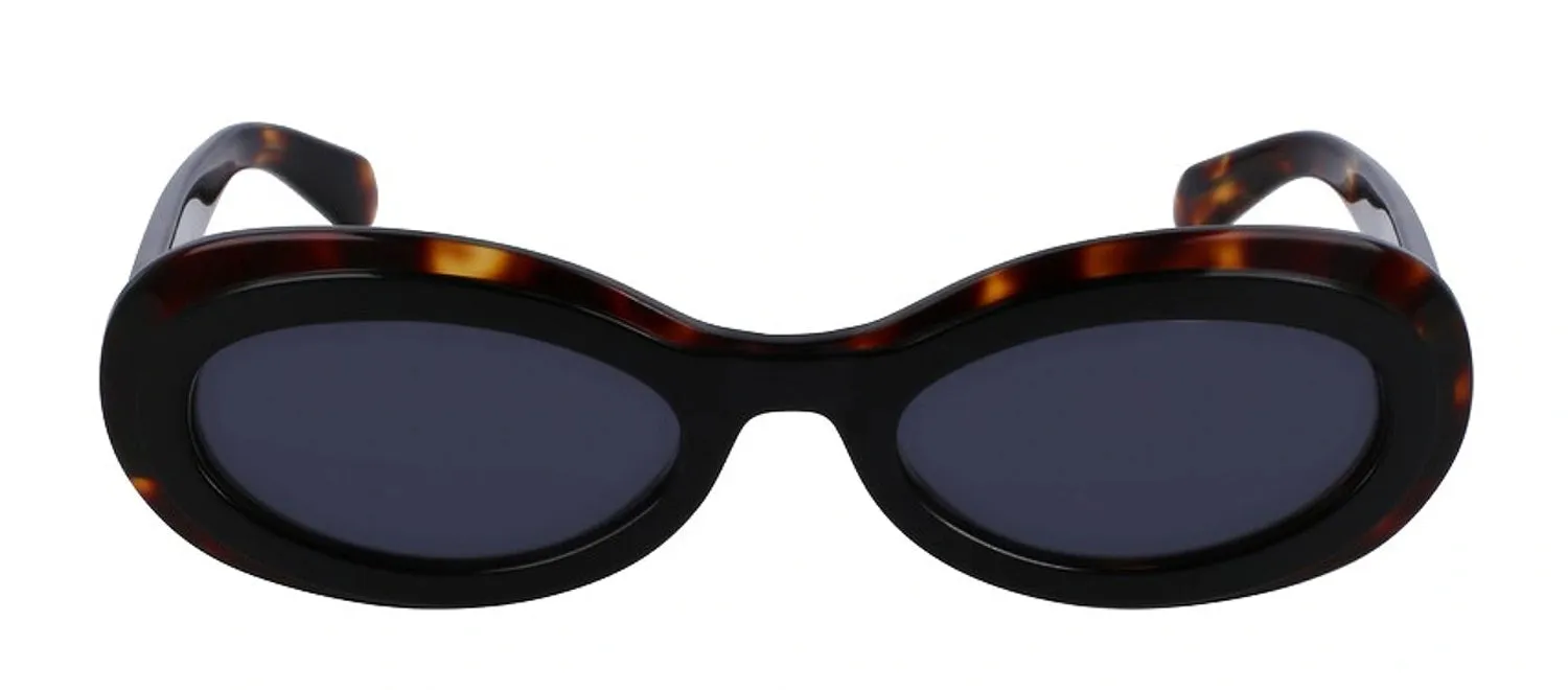 Salvatore Ferragamo SF 2003S 241 Oval Plastic Dark Tortoise Sunglasses with Dark Grey Lens sold by Gaffos