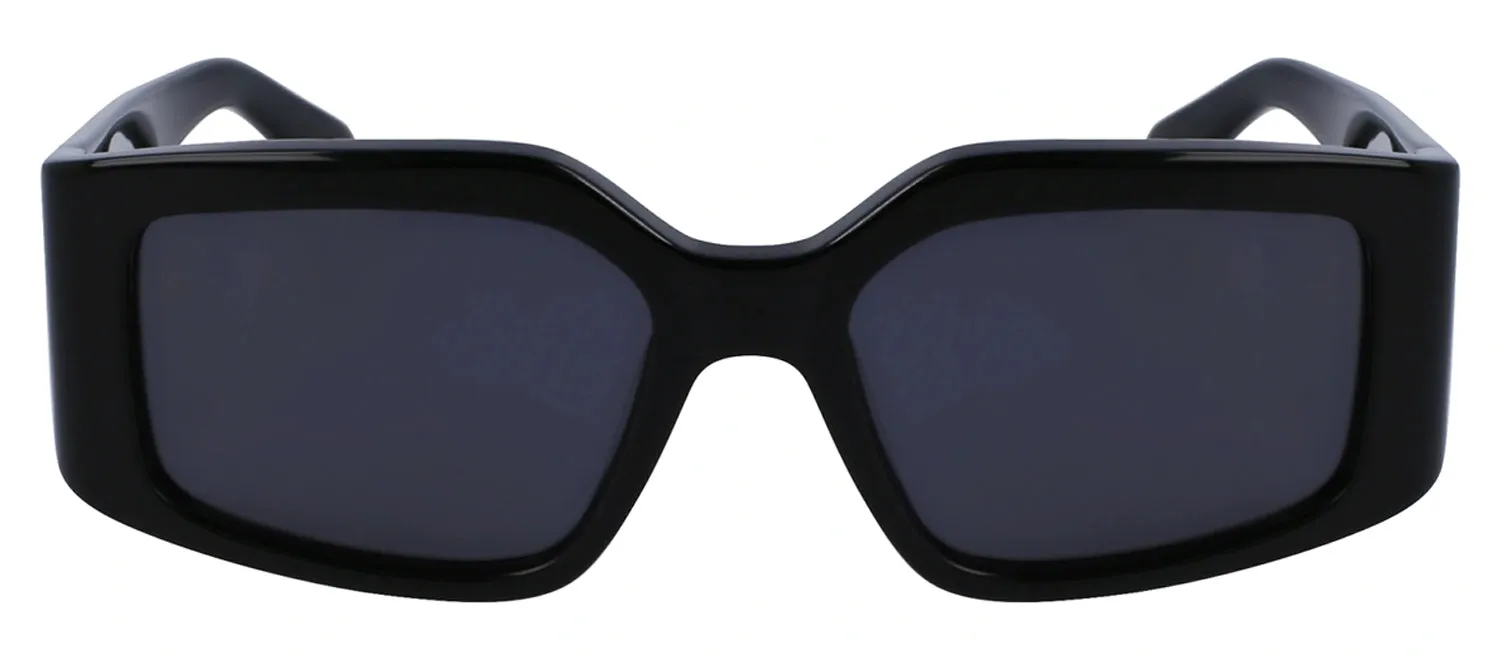 Salvatore Ferragamo SF 1101S 001 Irregular Plastic Black Sunglasses with Grey Lens sold by Gaffos