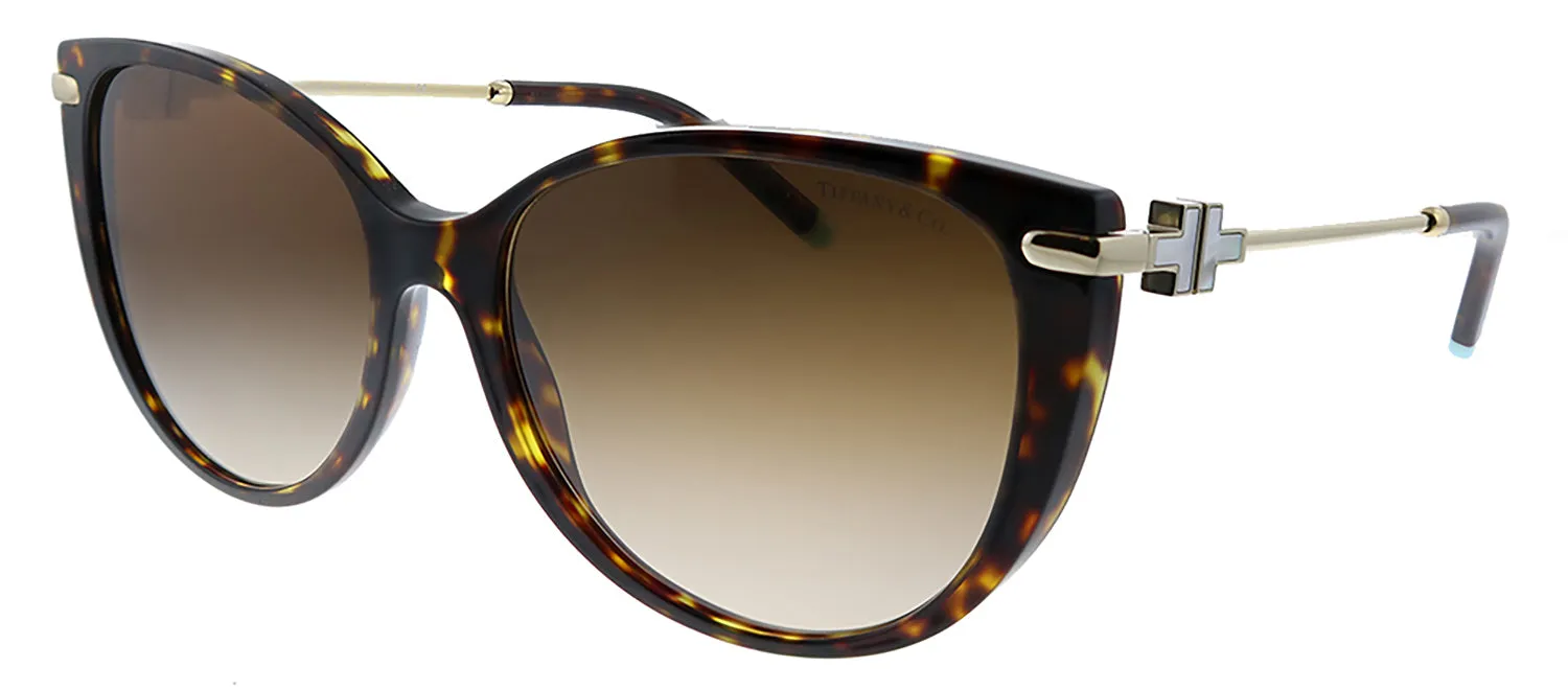 Tiffany & Co. TF 4178 80153B Cat-Eye Plastic Havana Sunglasses with Brown Gradient Lens sold by Gaffos product image thumbnail 2