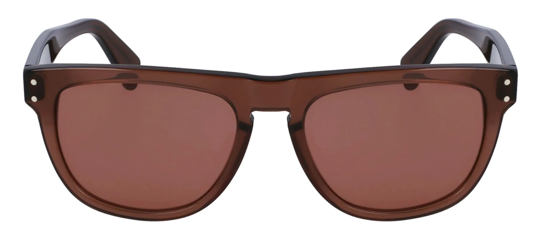 Salvatore Ferragamo SF 1111S 232 Browline Plastic Transparent Brown Sunglasses with Brown Lens made by Salvatore Ferragamo