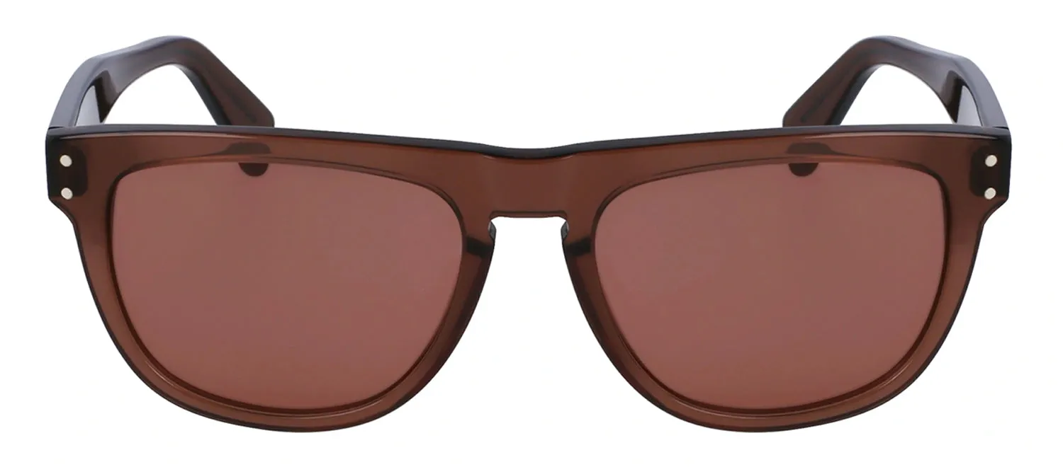 Salvatore Ferragamo SF 1111S 232 Browline Plastic Transparent Brown Sunglasses with Brown Lens sold by Gaffos