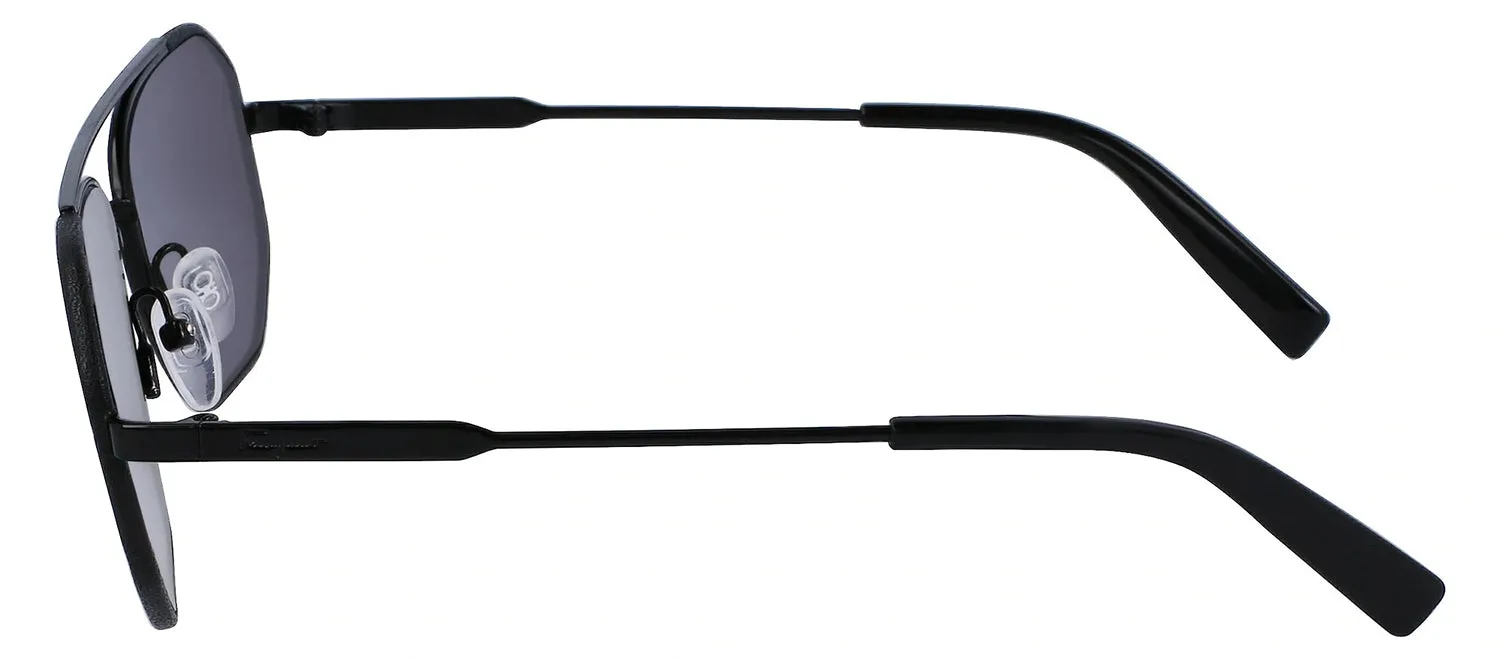 Salvatore Ferragamo SF 303SL 001 Navigator Metal Black Sunglasses with Dark Grey Lens sold by Gaffos product image thumbnail 3