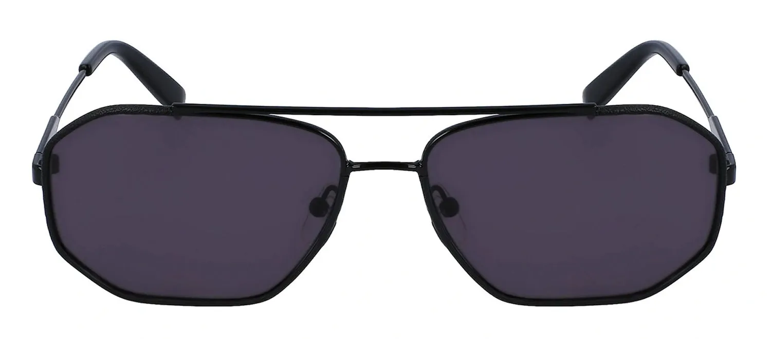 Salvatore Ferragamo SF 303SL 001 Navigator Metal Black Sunglasses with Dark Grey Lens sold by Gaffos