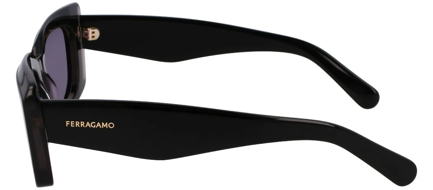 Salvatore Ferragamo SF 1079SN 022 Rectangular Plastic Dark Grey Sunglasses with Purple Lens sold by Gaffos product image thumbnail 3