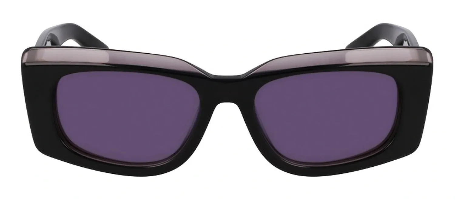 Salvatore Ferragamo SF 1079SN 022 Rectangular Plastic Dark Grey Sunglasses with Purple Lens sold by Gaffos