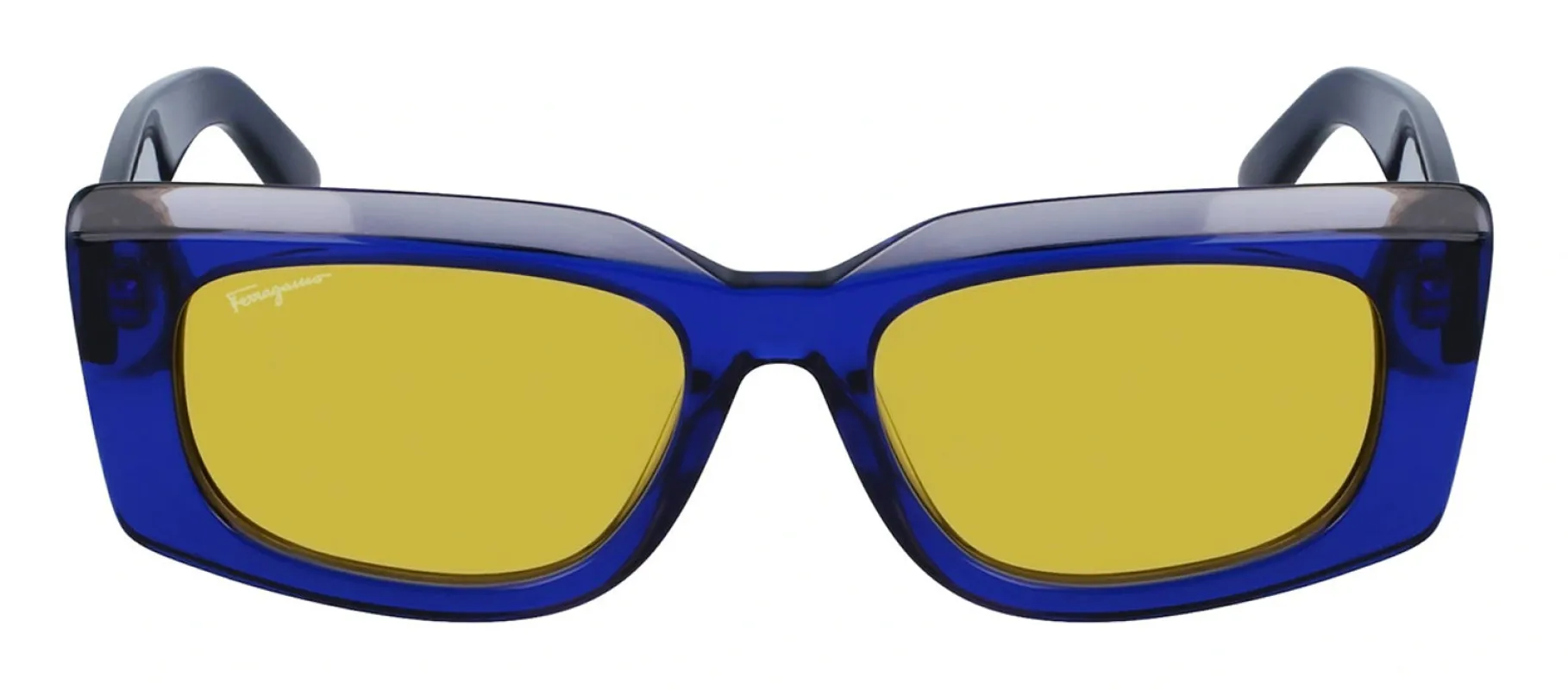 Salvatore Ferragamo SF 1079S 435 Rectangular Plastic Blue Sunglasses with Yellow Lens sold by Gaffos