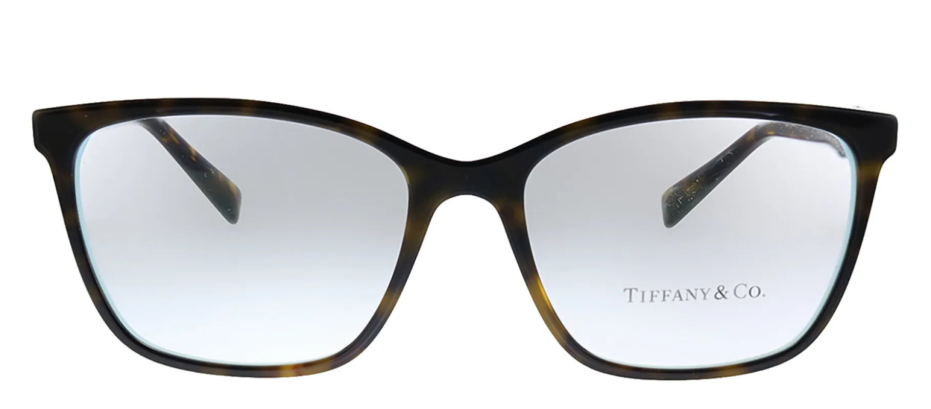 Tiffany & Co. TF 2175 8134 Square Plastic Havana Eyeglasses with Logo Stamped Demo Lenses sold by Gaffos