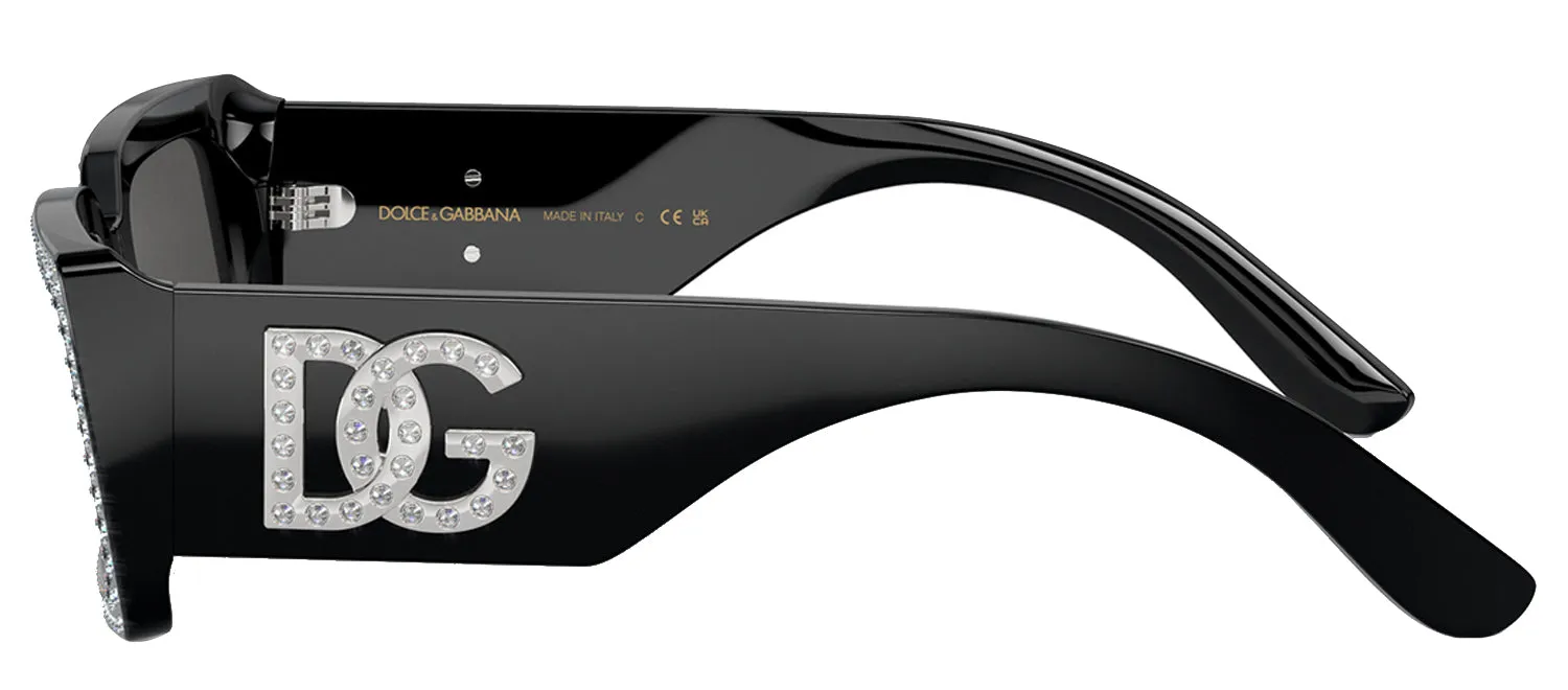 Dolce & Gabbana DG 4447B 501/87 Rectangle Plastic Black Sunglasses with Dark Grey Lens sold by Gaffos product image thumbnail 3