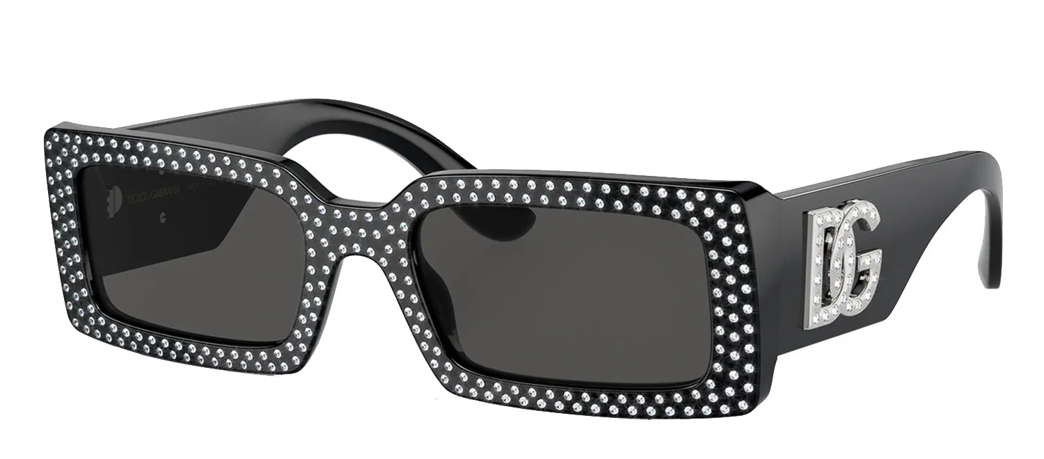 Dolce & Gabbana DG 4447B 501/87 Rectangle Plastic Black Sunglasses with Dark Grey Lens sold by Gaffos product image thumbnail 2