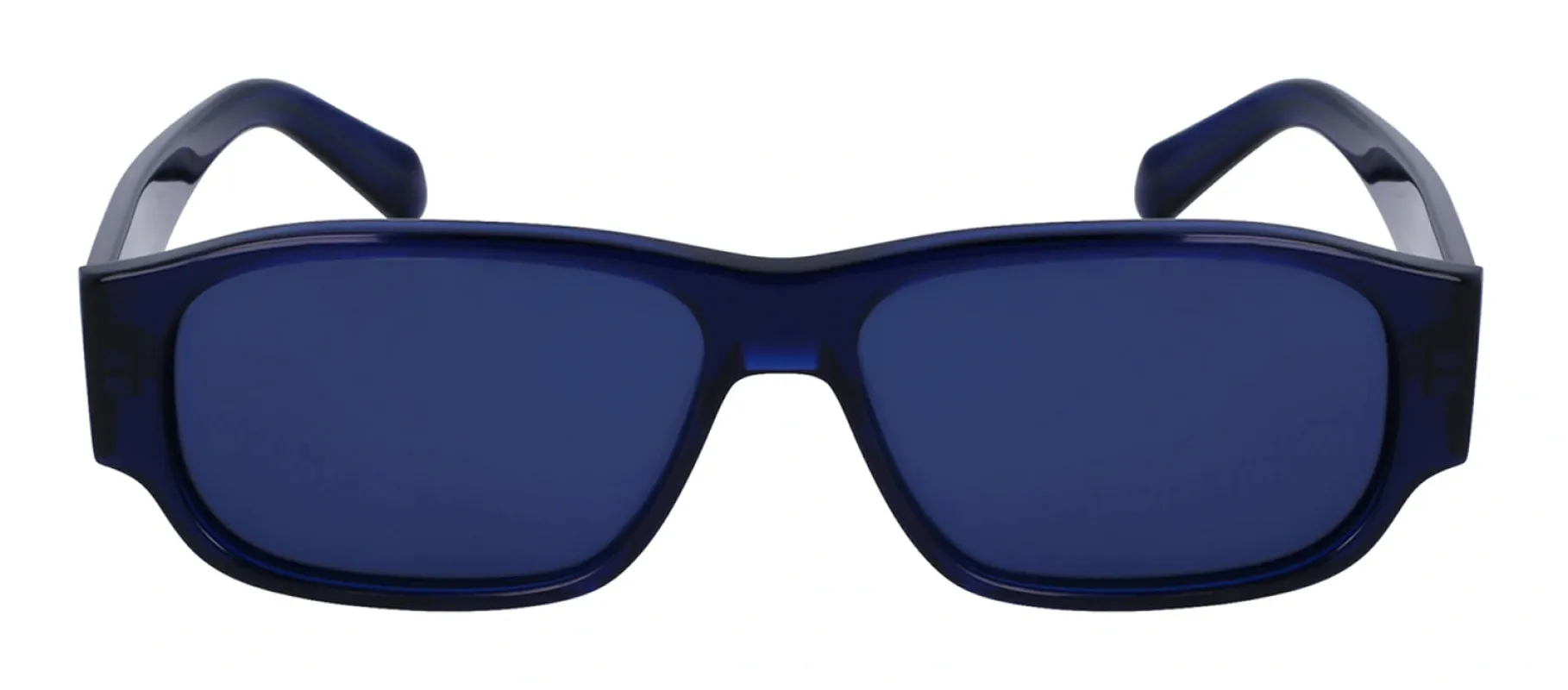 Salvatore Ferragamo SF 1109S 432 Rectangular Plastic Transparent Blue Sunglasses with Blue Lens sold by Gaffos