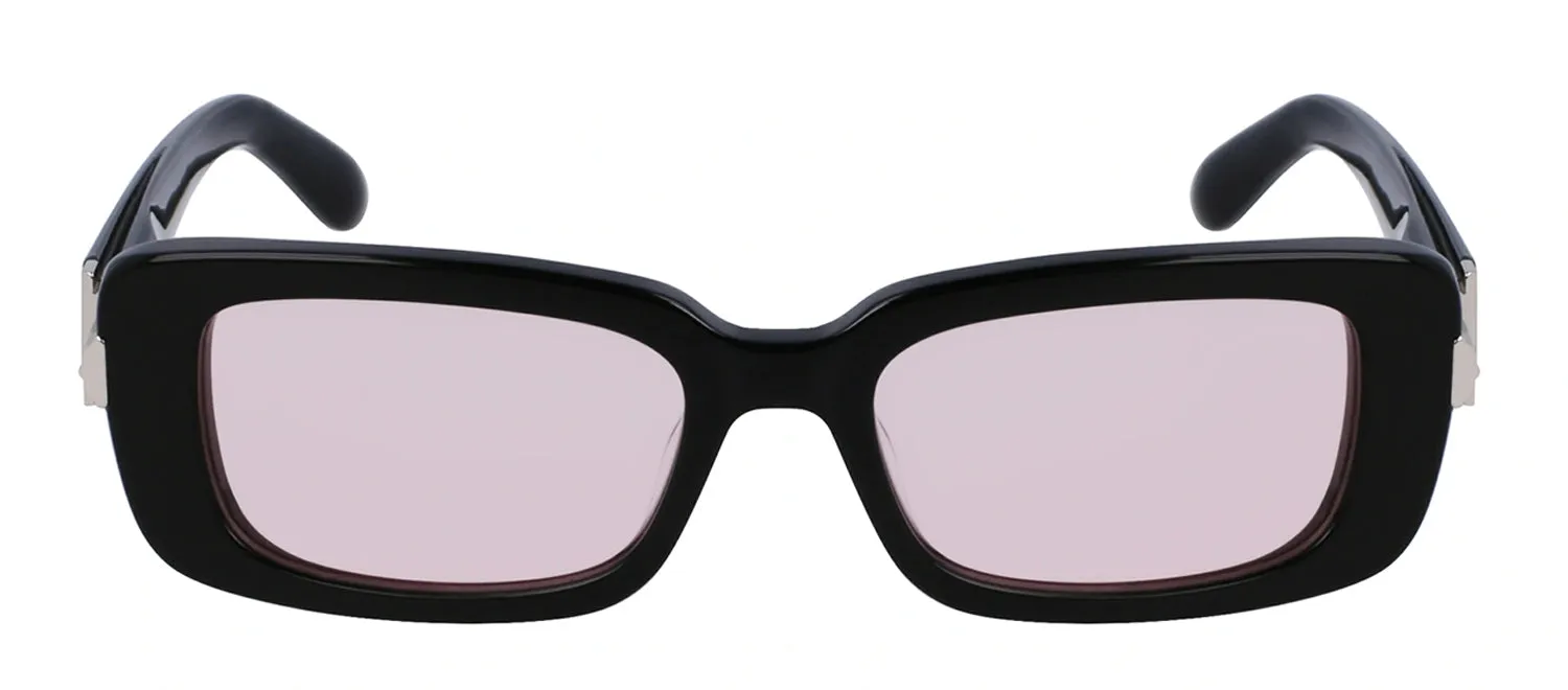 Salvatore Ferragamo SF 1105S 005 Rectangular Plastic Black Sunglasses with Pink Lens sold by Gaffos