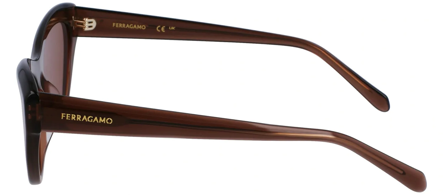 Salvatore Ferragamo SF 1103S 232 Cat-Eye Plastic Brown Sunglasses with Brown Lens sold by Gaffos product image thumbnail 3
