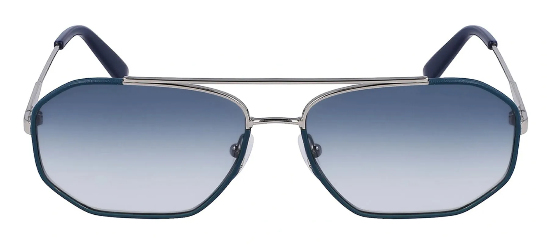 Salvatore Ferragamo SF 303SL 046 Navigator Metal Silver Blue Sunglasses with Blue Gradient Lens sold by Gaffos