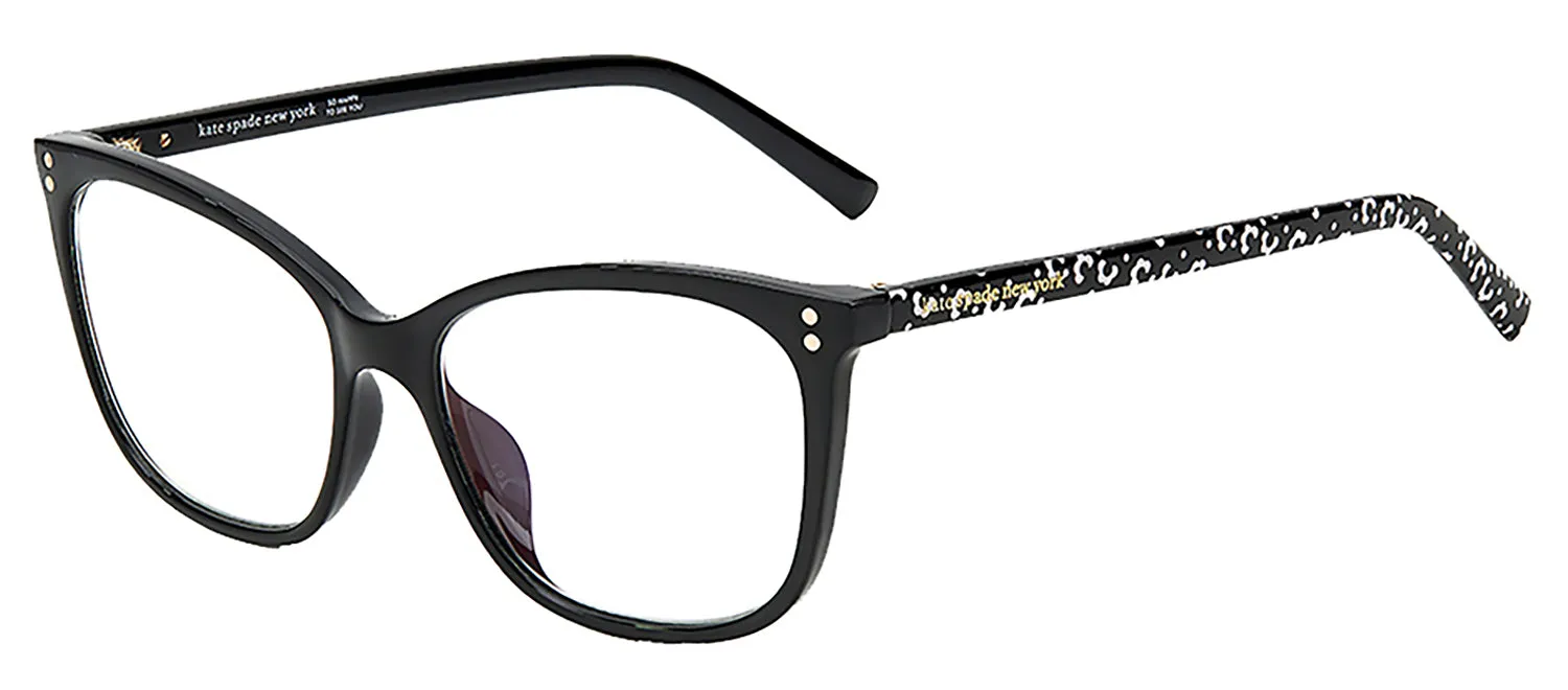 Kate Spade KS Aubree 807 Cat-Eye Plastic Black Reading Glasses with Clear Blue Block Coating Lens sold by Gaffos product image thumbnail 2