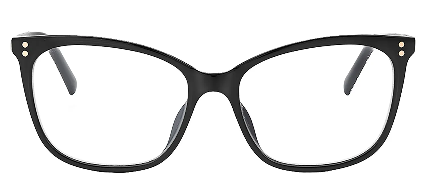 Kate Spade KS Aubree 807 Cat-Eye Plastic Black Reading Glasses with Clear Blue Block Coating Lens sold by Gaffos